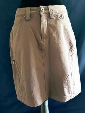 Casual A-Line Cargo Skirt in Plum Sz 4